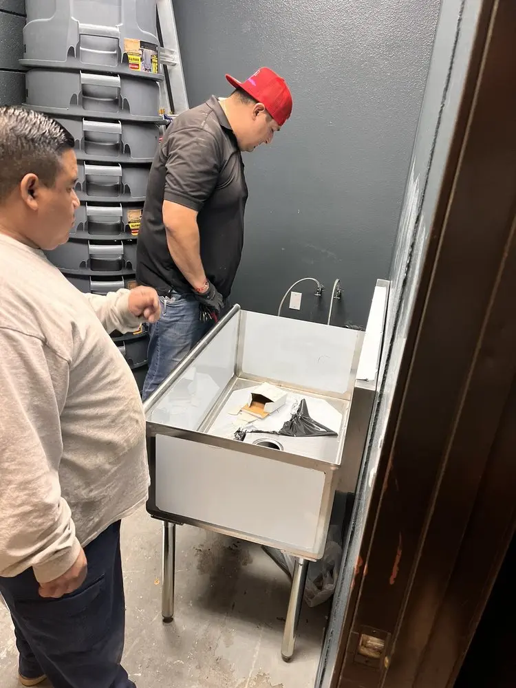 Commercial plumbing and sink installation in Helen